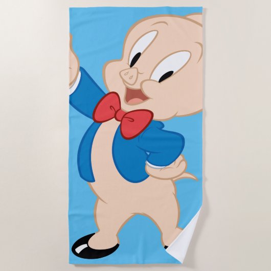 Porky Pig | Klassieke post Strandlaken (Voorkant)