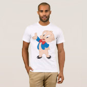 Porky Pig | Klassieke post T-shirt (Voorkant volledig)