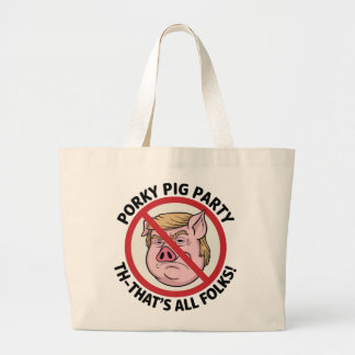Porky Pig Party: Game Over for One-Party Rule Grote Tote Bag