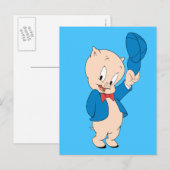 Porky Pig | PET Briefkaart (Voorkant / Achterkant)
