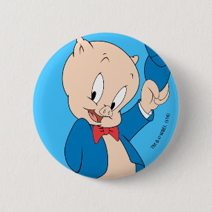 Porky Pig PET Ronde Button 5,7 Cm