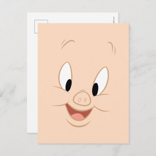 Porky Pig Smiling Face Briefkaart (Voorkant / Achterkant)