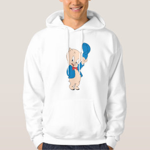 Porky Pig Zwaaiende Hoed Hoodie