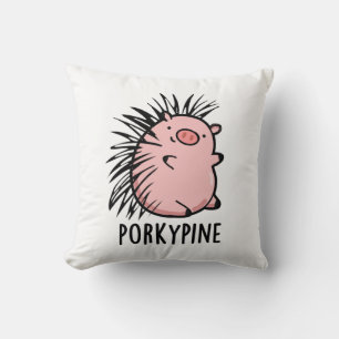 Porky-pine Grappige Porcupine Varken Pun Kussen