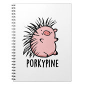 Porky-pine Grappige Porcupine Varken Pun Notitieboek (Voorkant)
