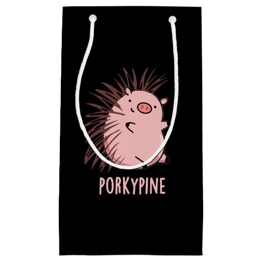 Porky-pine Grappige Stekelvarken Varken Grappige O Klein Cadeauzakje (Voorkant)
