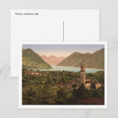 Porlezza City Uitzicht, Lombardije, Italië Briefkaart (Voorkant / Achterkant)