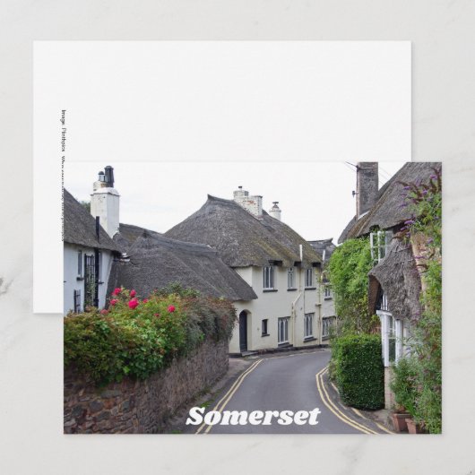 Porlock, Somerset-kaart (Voorkant / Achterkant)