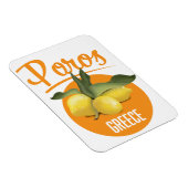 Poros Griekenland reisposter Art Print Magneet (Rechterzijde)