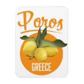 Poros Griekenland reisposter Art Print Magneet (Verticaal)