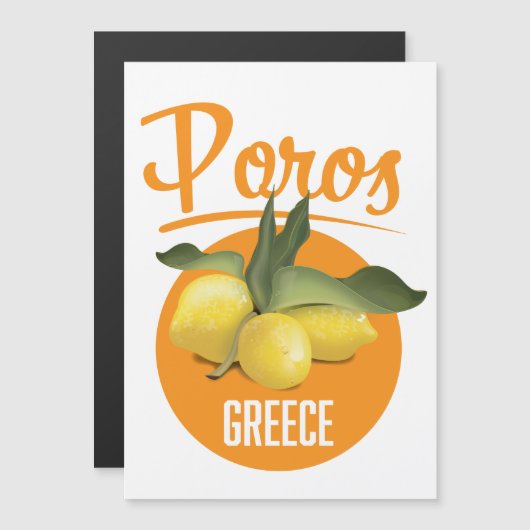 Poros Griekenland reisposter Kunstprint (Voorkant / Achterkant)