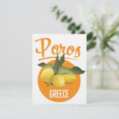 Poros Griekenland reisposter Kunstprint (Staand voorkant)
