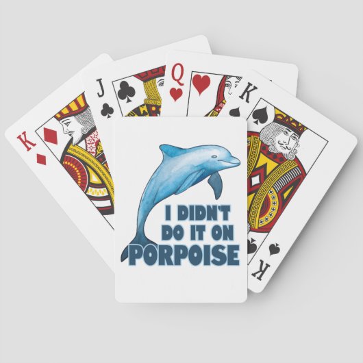 Porpoise Funny animal pun Pokerkaarten (Achterkant)