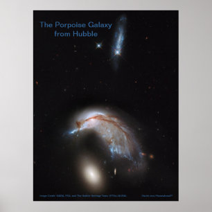 Porpoise Galaxy uit Hubble (NGC 2936) - poster