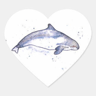 Porpoise Illustratie Hart Sticker