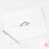 Porpoise Illustratie Hart Sticker (Envelop)