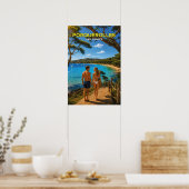 Porquerolles, Frankrijk – Oude Reisposter Poster (Keuken)