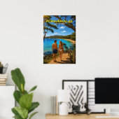 Porquerolles, Frankrijk – Oude Reisposter Poster (Thuiskantoor)