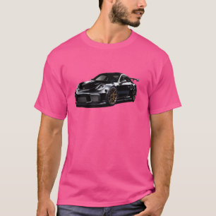 Porsc Black GT 3 RS Sport Car Coupe 911 RaceCar T-shirt