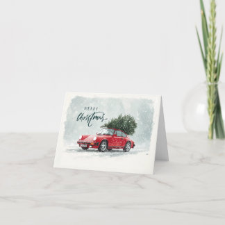 Porsche 911 Classic Merry Christmas Card Bedankkaart
