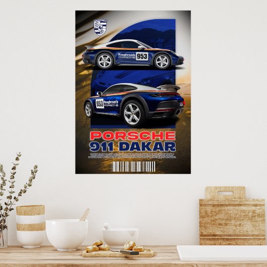 PORSCHE 911 DAKAR POSTER (Keuken)