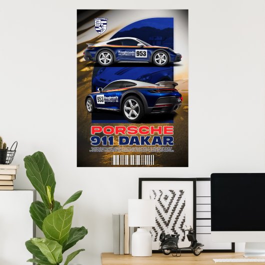 PORSCHE 911 DAKAR POSTER (Thuiskantoor)