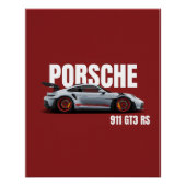 Porsche 911 GT3 RS-digitaal Perfect Poster (Voorkant)