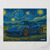 Porsche 911 GT3 RS  Folie Feestdagen Briefkaart (Achterkant)