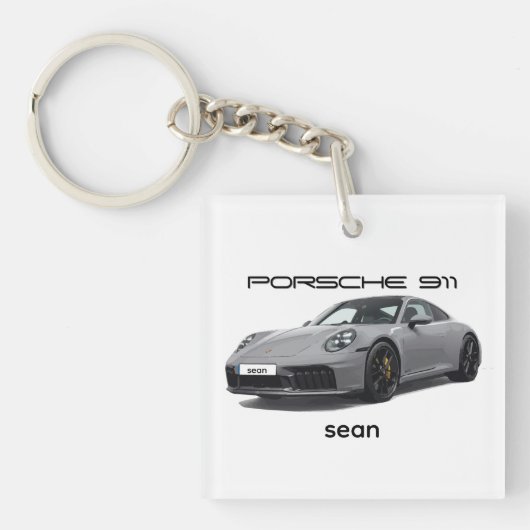 Porsche 911 GTS 2026 Keychain (PERSONALIZED) 992.2 (voorkant)
