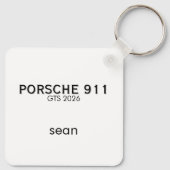 Porsche 911 GTS 2026 Sleutelhanger (PERSONALIZED)  (Achterkant)
