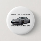 Porsche 911 (PERSONALIZED) 992.2 Ronde Button 5,7 Cm (Voorkant)