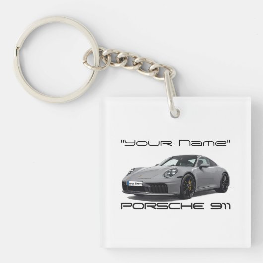 Porsche 911 (PERSONALIZED) 992.2 Sleutelhanger (voorkant)