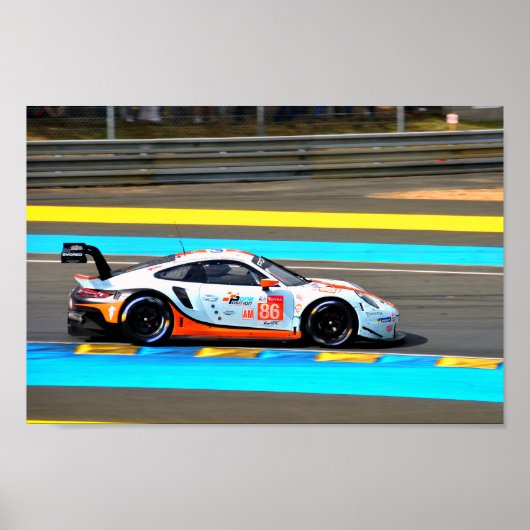 Porsche 911 RSR no86 24 uur van Le Mans 2019 Poster (Voorkant)