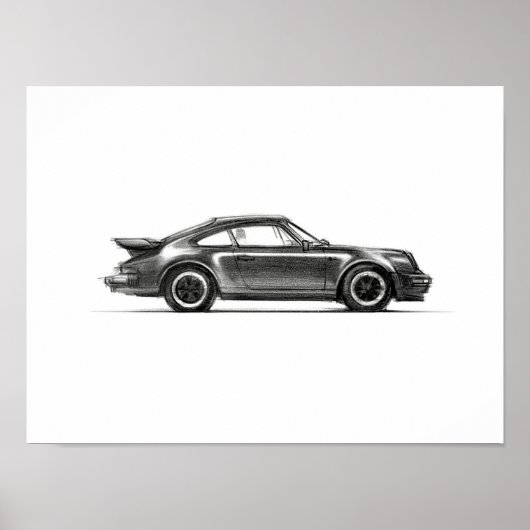 Porsche 930 Turbo Print 12 x 16 (Voorkant)