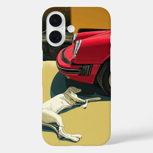 Porsche en hond Case-Mate iPhone case (Achterkant)