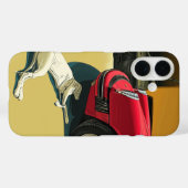 Porsche en hond Case-Mate iPhone case (Achterkant (horizontaal))