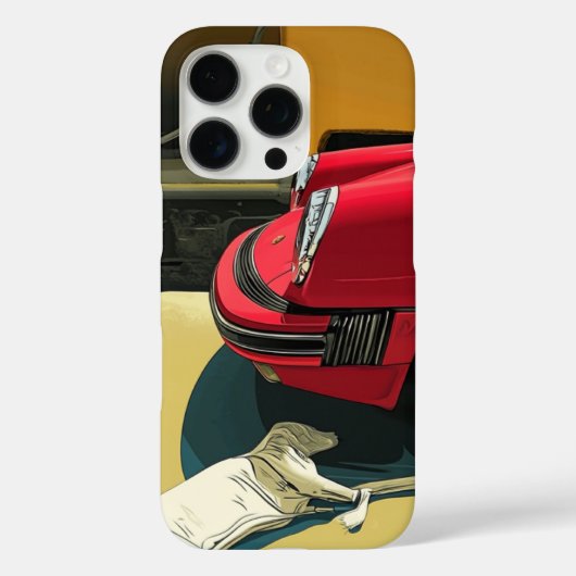 Porsche en hond Case-Mate iPhone case (Achterkant)