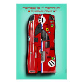 Porsche vs Ferrari Perfect Poster (Voorkant)