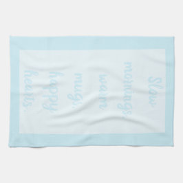 Porselein blauw - Wit Theedoek