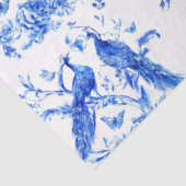 Porselein Blauwe Peacocks Decoupage Tissuepapier (Detail)