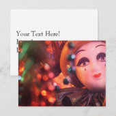 Porselein Clown Custom Briefkaart (Voorkant / Achterkant)