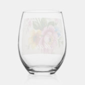 Porselein Geïnspireerd Bloemen Drinkware Set Wijnglas Zonder Voet (Achterkant)