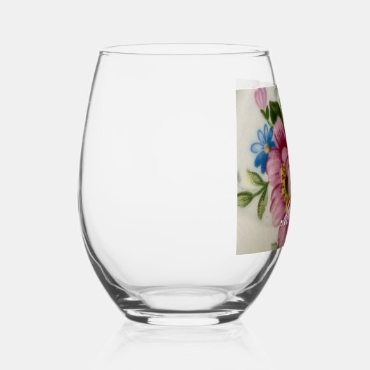 Porselein Geïnspireerd Bloemen Drinkware Set Wijnglas Zonder Voet (Rechts)
