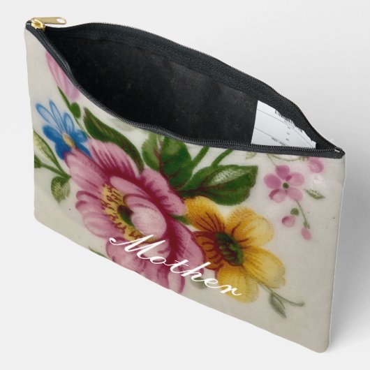 Porselein Geïnspireerd Bloemen Print Cut Naaizak Etui (Open)