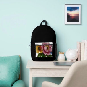 Porselein Geïnspireerde Bloem Bedrukte Rugzak