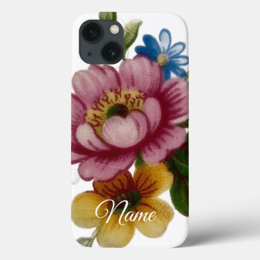 Porselein Geïnspireerde Bloem Case-Mate iPhone Case (Achterkant)