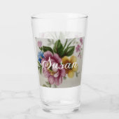 Porselein Geïnspireerde Bloem Glas (Achterkant)