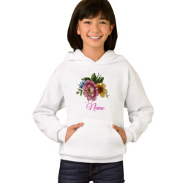 Porselein Geïnspireerde Bloem Hoodie