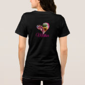 Porselein geïnspireerde bloem Tri-Blend shirt (Achterkant)