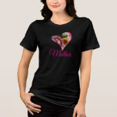 Porselein Geïnspireerde Bloem Tri-Blend Shirt (Voorkant)